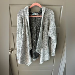 Grey Hooded Cardigan